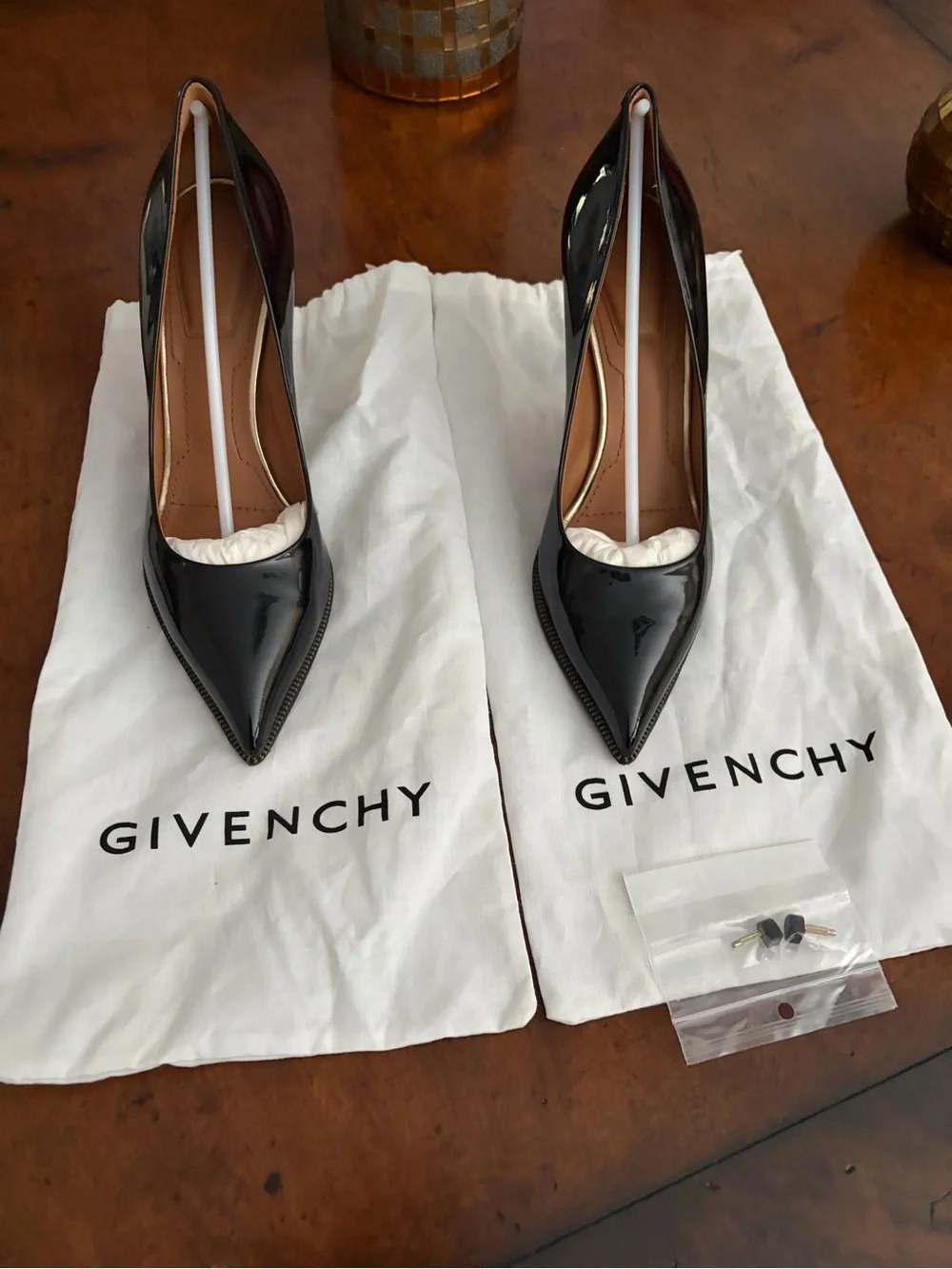 Givenchy Black Patent heels size 8